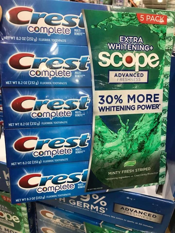 KEM ĐÁNH RĂNG HƯƠNG BẠC HÀ CREST COMPLETE EXTRA WHITE 35% 232G