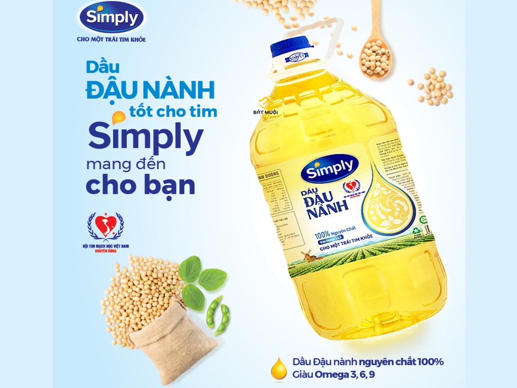 Dầu đậu nành Simply can 5 lít - BAT MUOI
