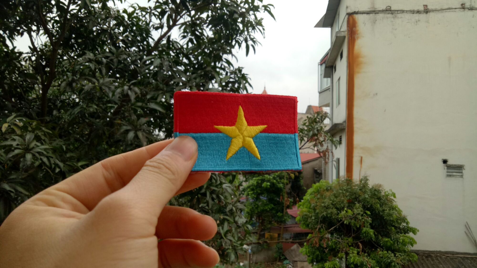 bộ 2 patch sticker cờ Việt Nam có nhám dính