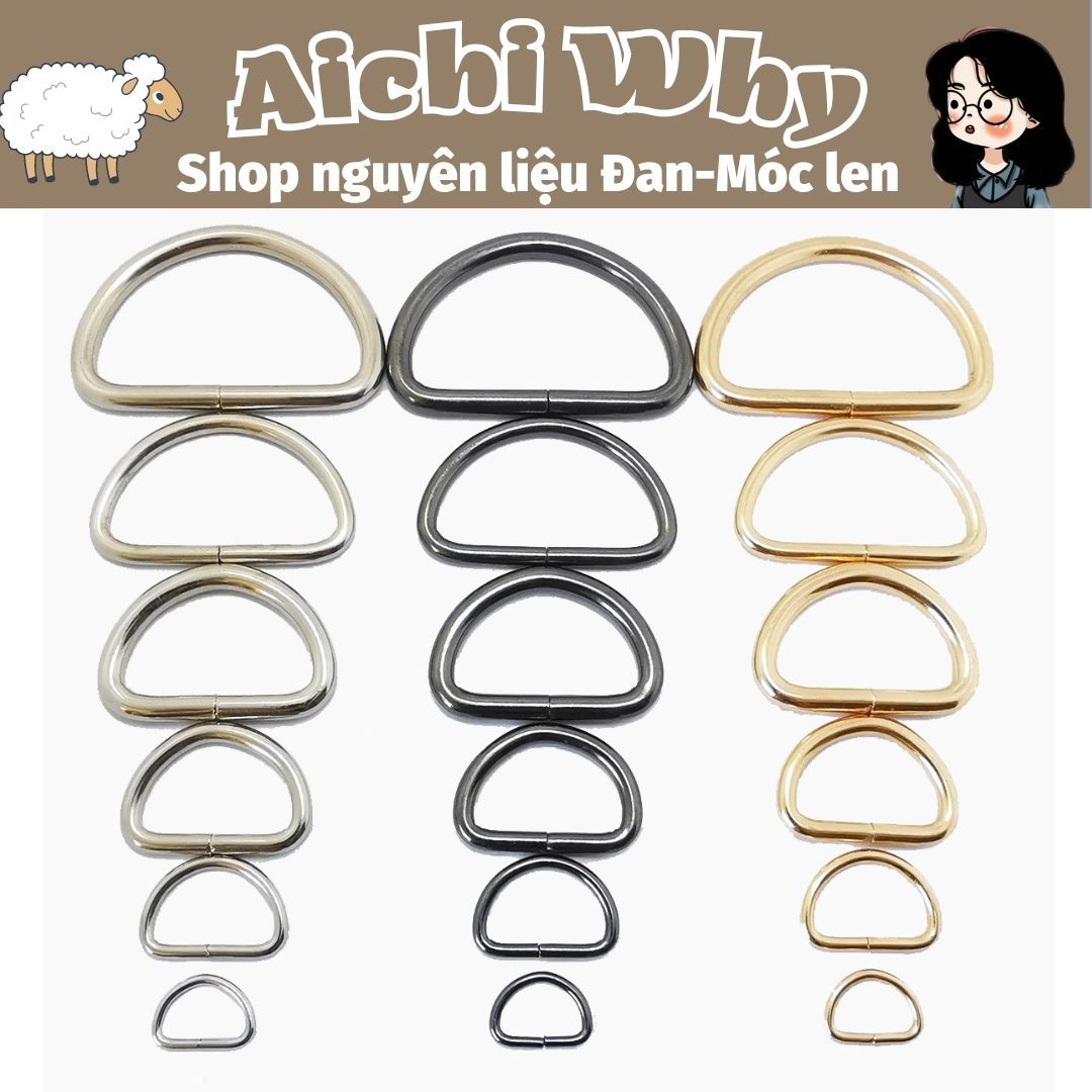 Khoen D cao cấp - Khoen phụ kiện làm túi Handmade (4 cái )
