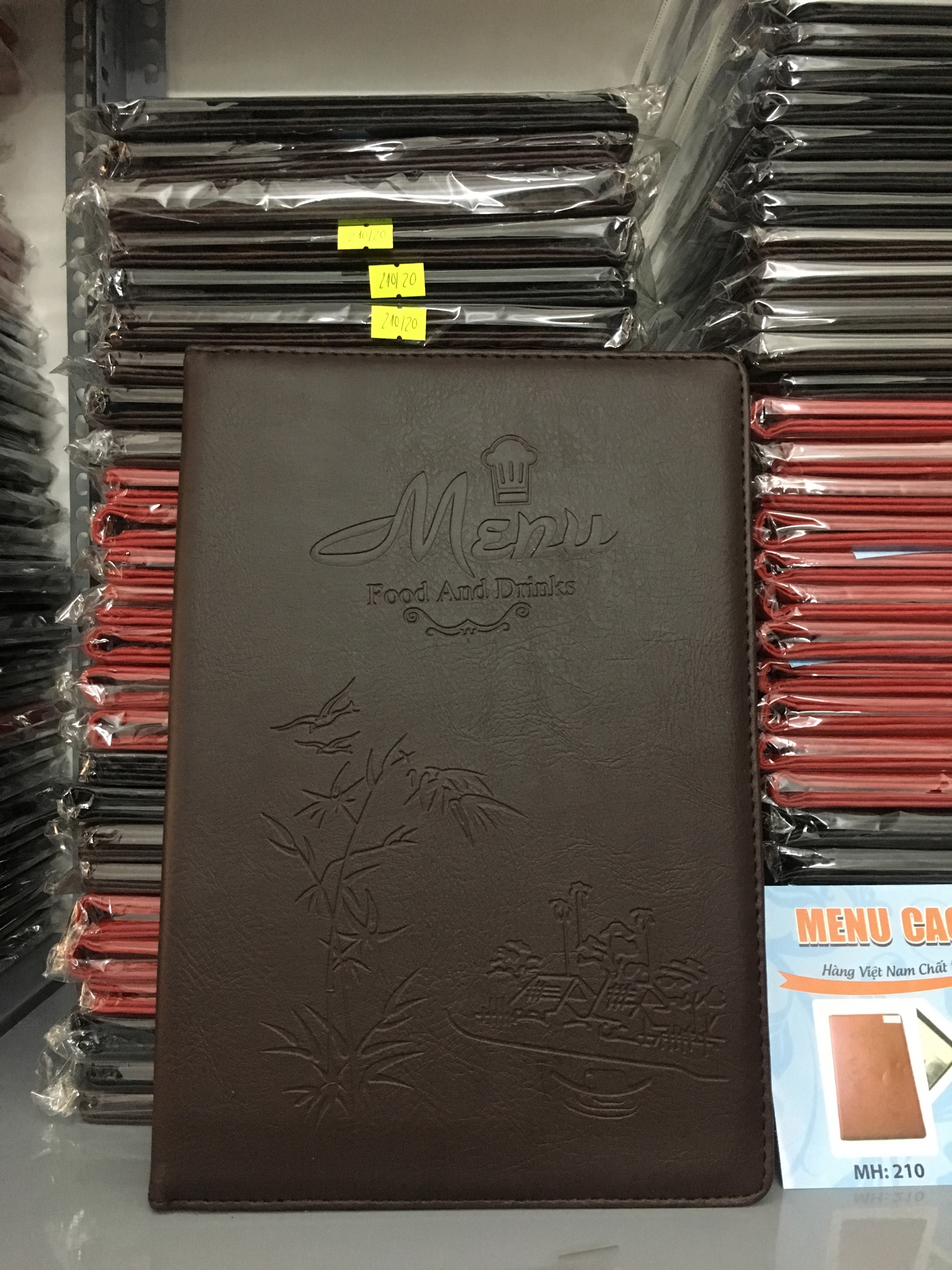 BÌA DA 20 LÁ MENU CAO CẤP MAY 21020 (20*30CM)