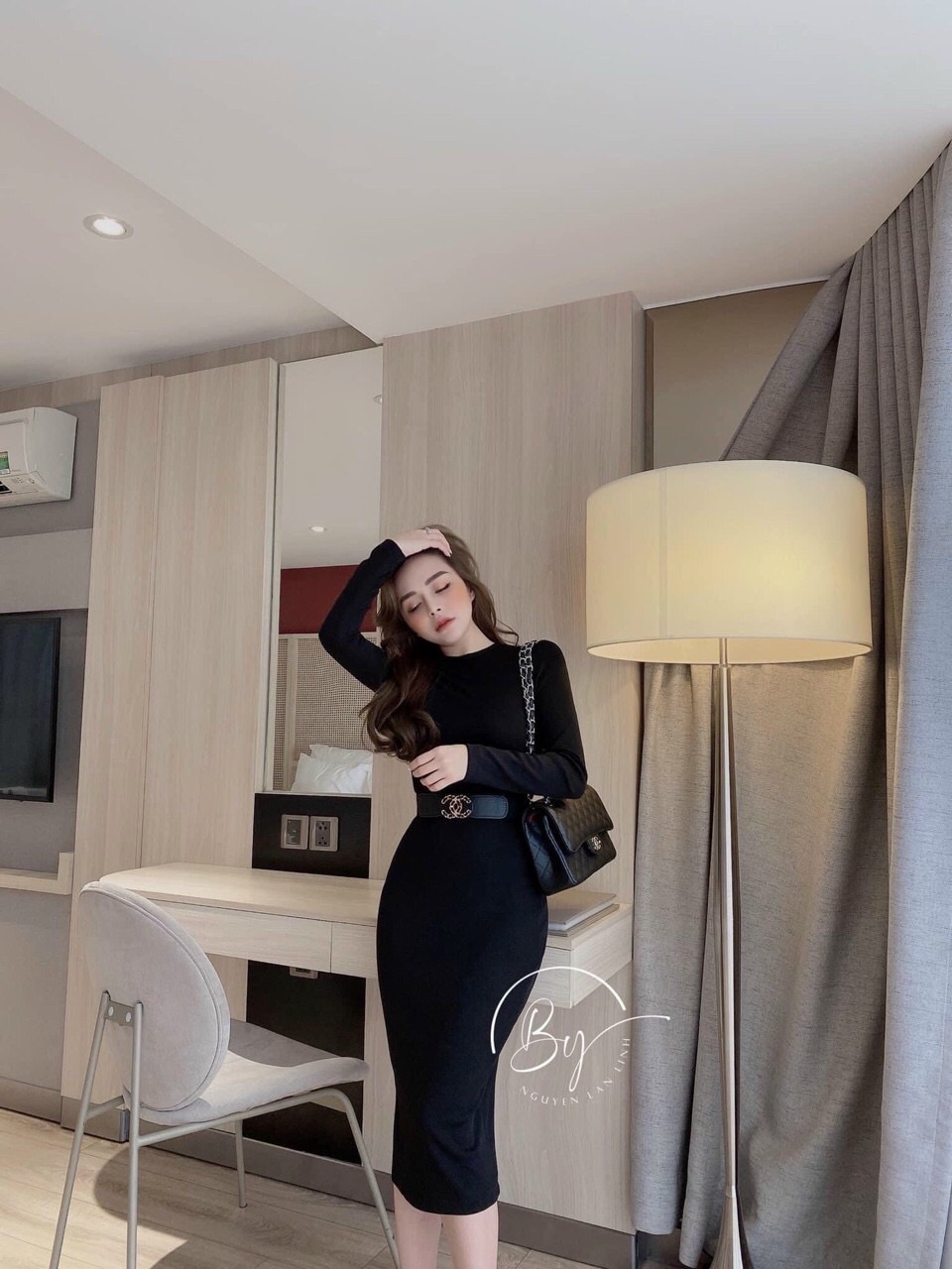 Đầm len body