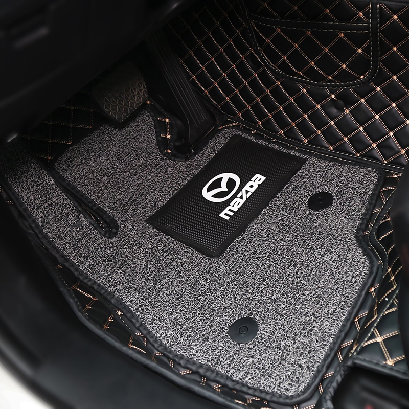 Thảm lót sàn ô tô da cacbon cao cấp dành cho xe Mazda 3 2020