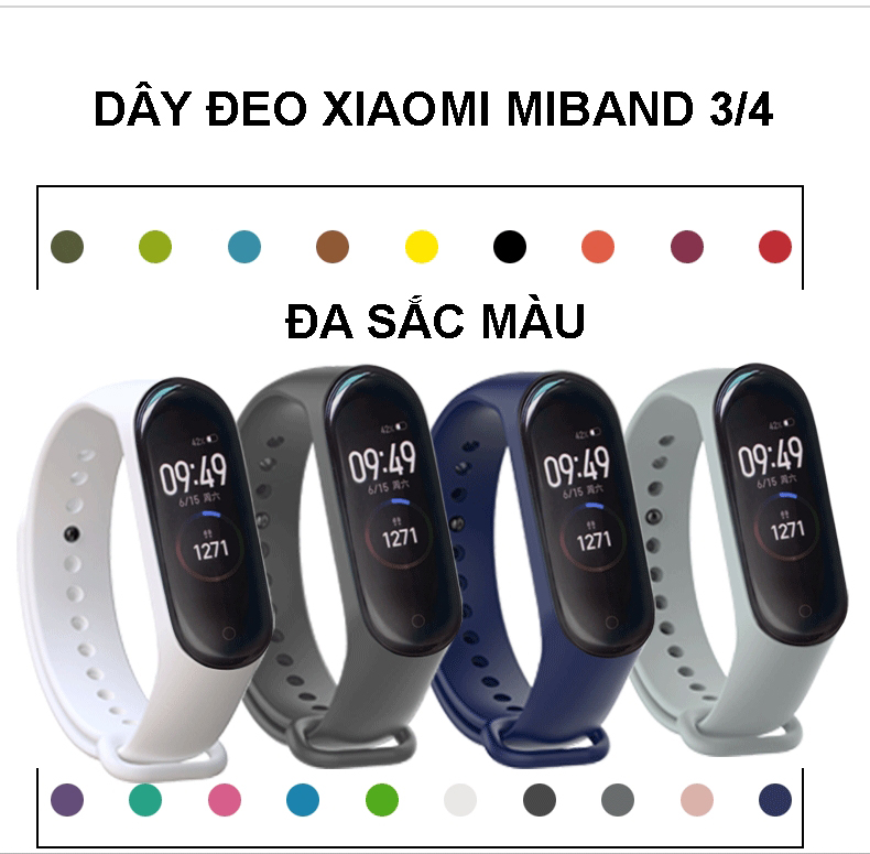 Dây đeo miband thay thế cho Xiaomi Miband 3 Xiaomi Miband 4