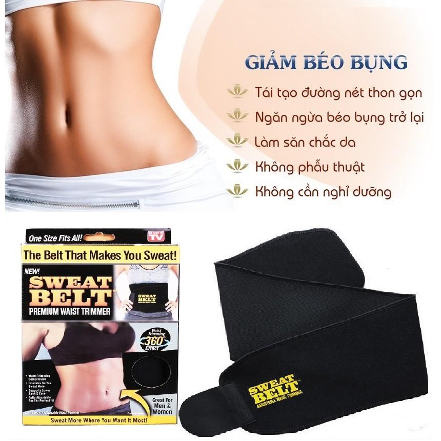 [HCM]Đai Nịt Bụng Giảm Mỡ Sweat Belt Dày Cao Cấp