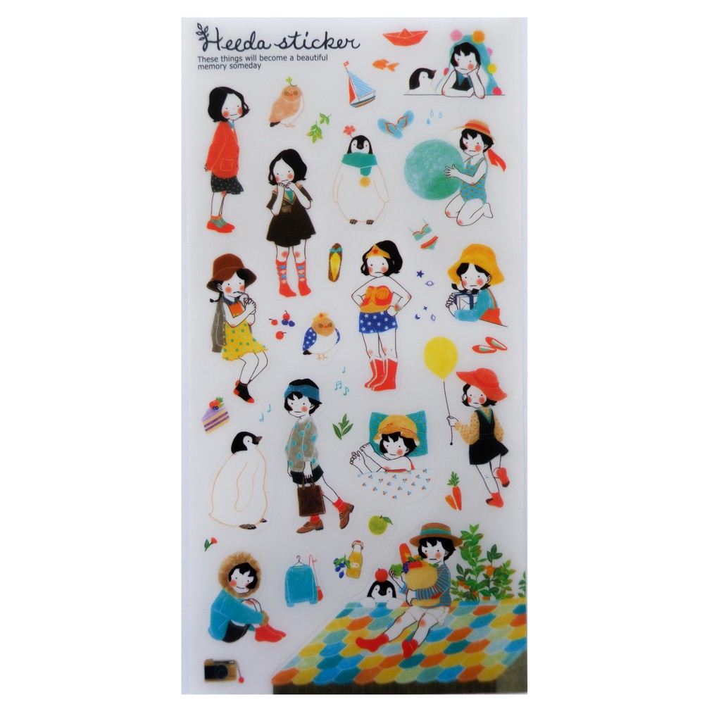 [HCM]Bộ 6 tấm sticker trang trí Heeda