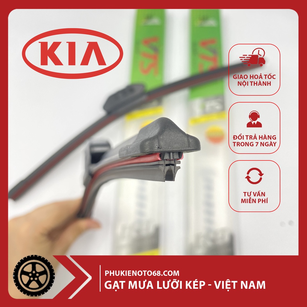 Gạt mưa lưỡi kép, gạt mưa oto kia morning, k3, cerato, sedona, forte, sorento, rio, carens,...