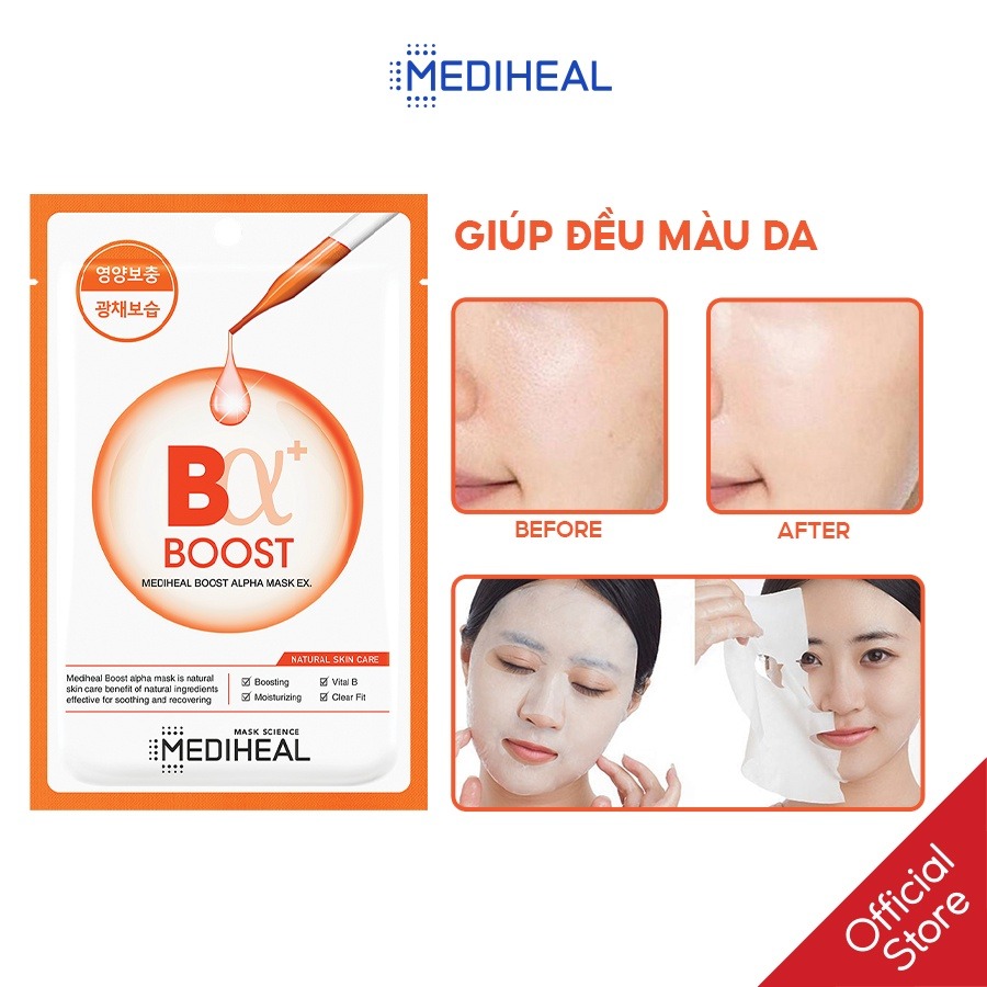 Mặt Nạ Đều Màu Da Mediheal Boost Alpha Mask EX 23ml [K74]