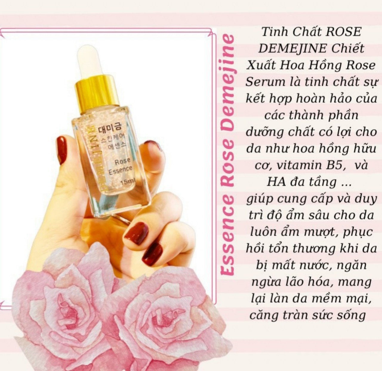 Serum Demejine Hoa Hồng Trẻ Hóa Làn Da
