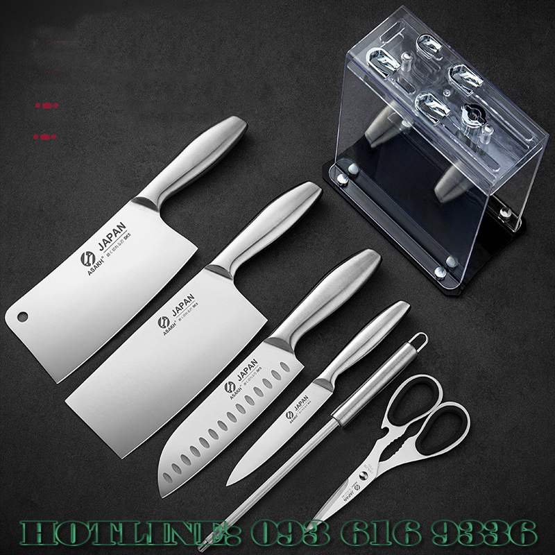 Bộ Dao , Bộ Dao Kéo Nhà Bếp Đa Năng Thép Kháng Khuẩn Cao Cấp Kitchen King