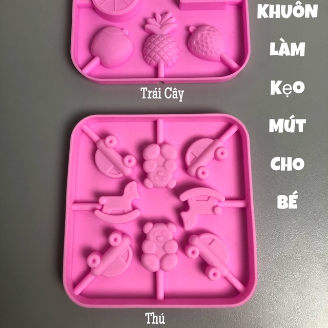 Khuôn silicon làm kẹo mút cho bé