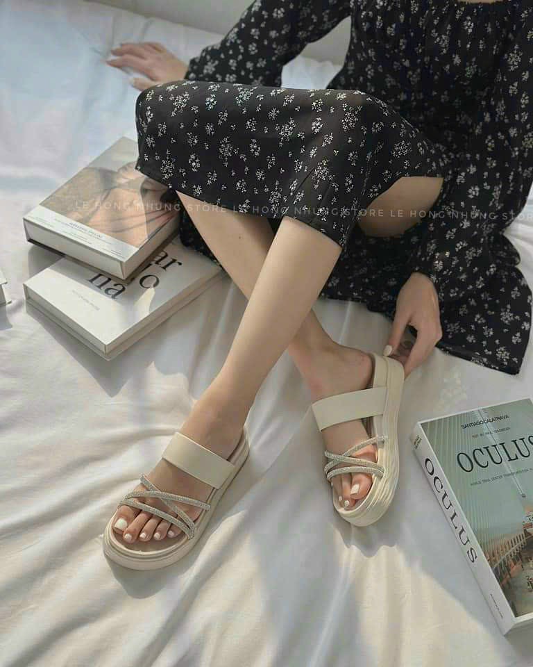 Dép quai đá phối da cao cấp mẫu mới đẹp hót