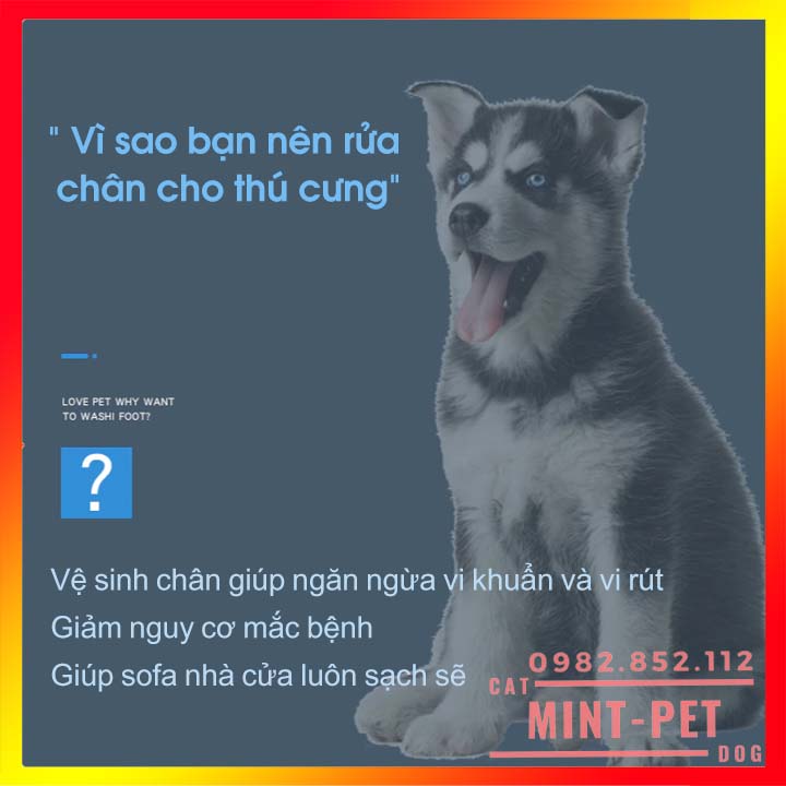 Cốc Rửa Chân Cho Chó Mèo Carno