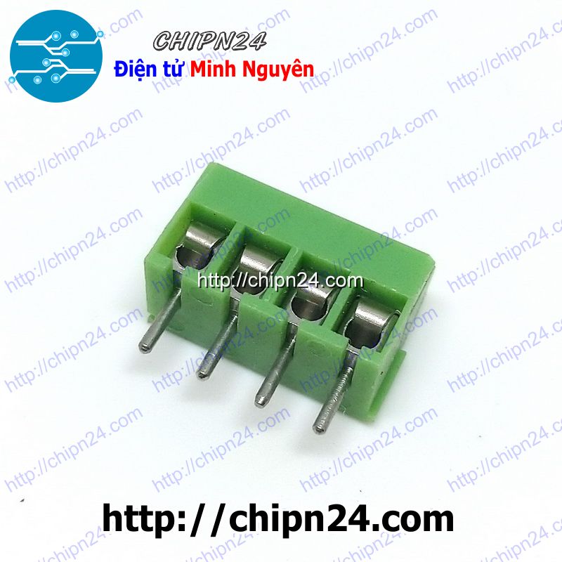 [2 cái] (f52) domino kf350 4p (3.5mm) (terminal, cầu đấu dây cọc nguồn)