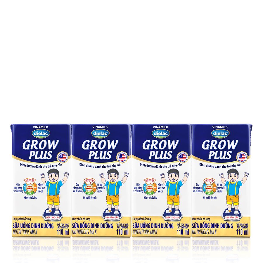 Thùng 48 hộp Sữa bột pha sẵn Dielac Grow Plus (Xanh) 110ml