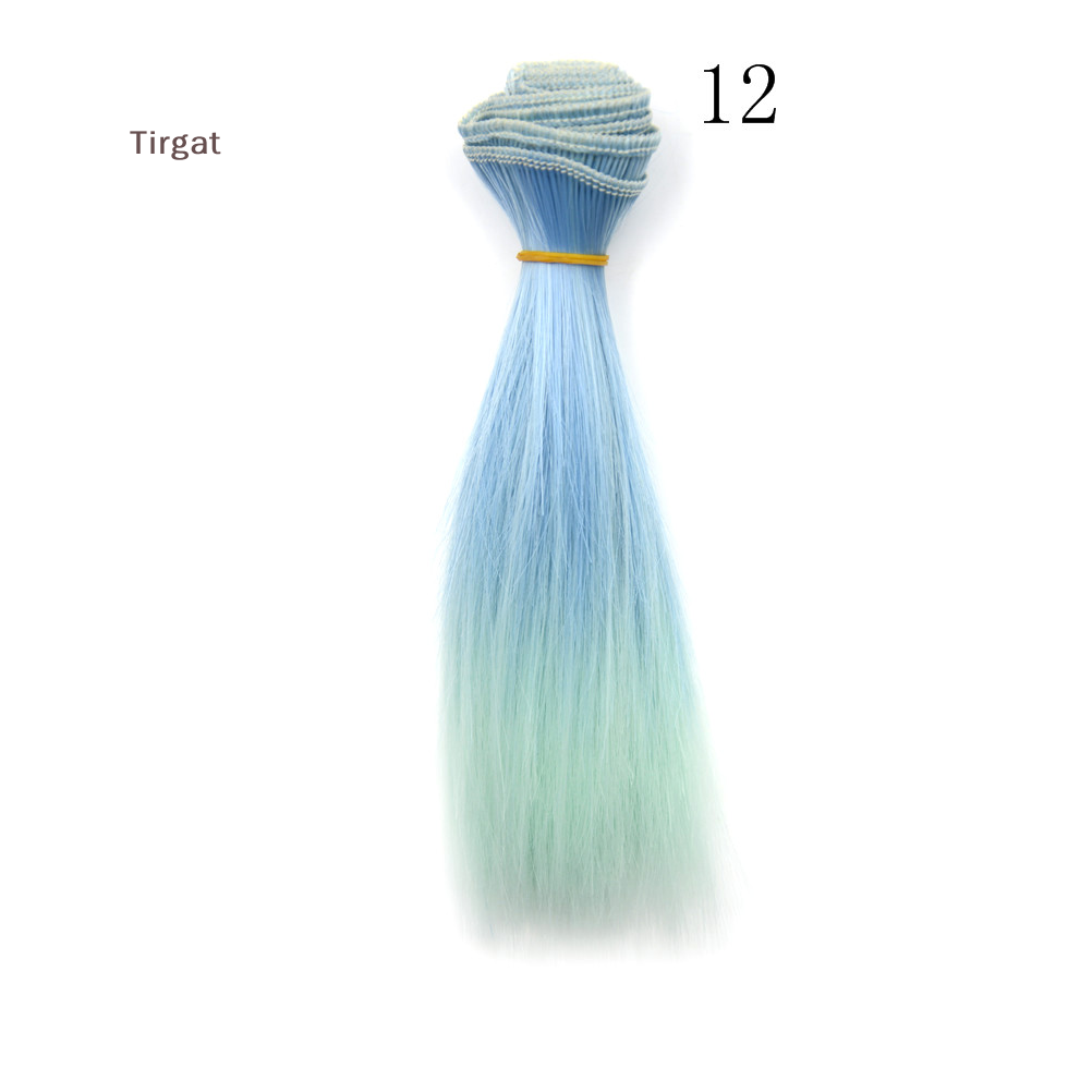 Tirgat Búp bê BJD/SD tóc thẳng tự nhiên 15cm * 100cm tóc giả búp bê nhiệt độ cao tự làm
