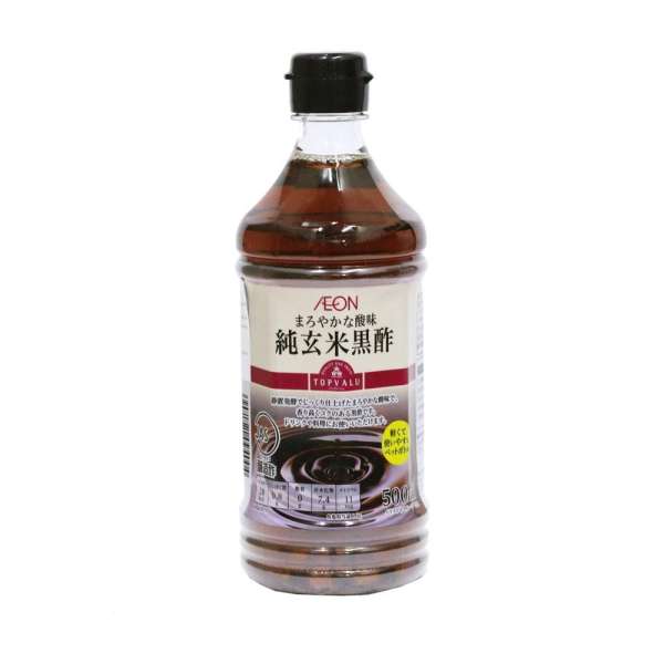 Giấm Đen Gạo Lức Topvalu - Chai 500ml | Topvalu Pure Rice Black Vinegar 500ml