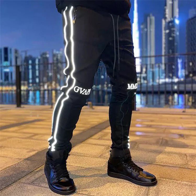 (bigsize) - Quần thun nam viền phản quang bigsize  130kg