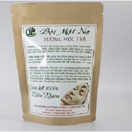 [HCM]Bột Mặt Nạ Dưỡng Da 100gr Vương Mộc Trà - Bột Đắp Cho Da Sáng Mịn