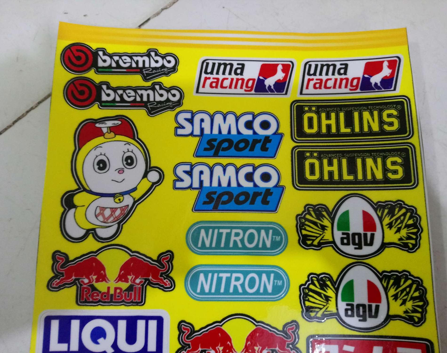 Tem tấm logo dán xe máy trọn bộ 18x25cm