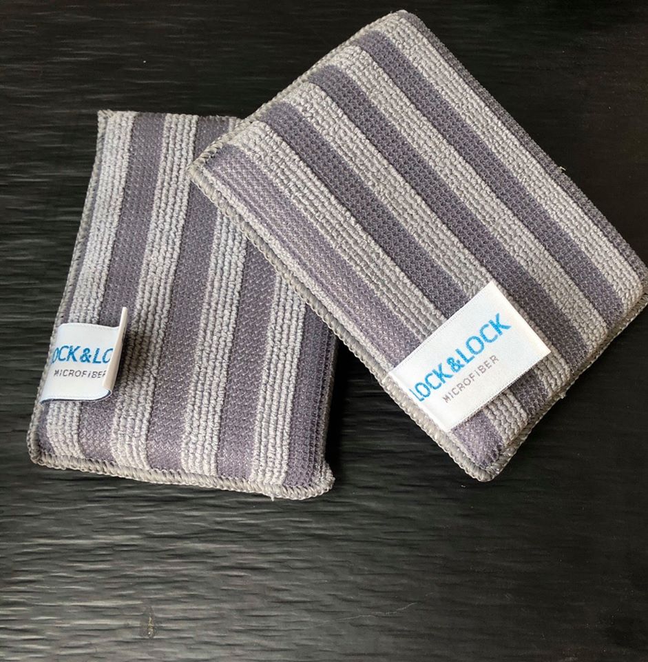 [HCM]Combo 2 Miếng rửa chén Lock&Lock Microfiber chùi rửa đa năng WEL028 WEL029