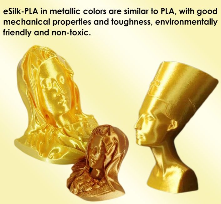 [HCM]Nhựa in 3d ESUN ePLA-Silk Metal Cao Cấp không tạp chất và bọt khí 1kg/Cuộn