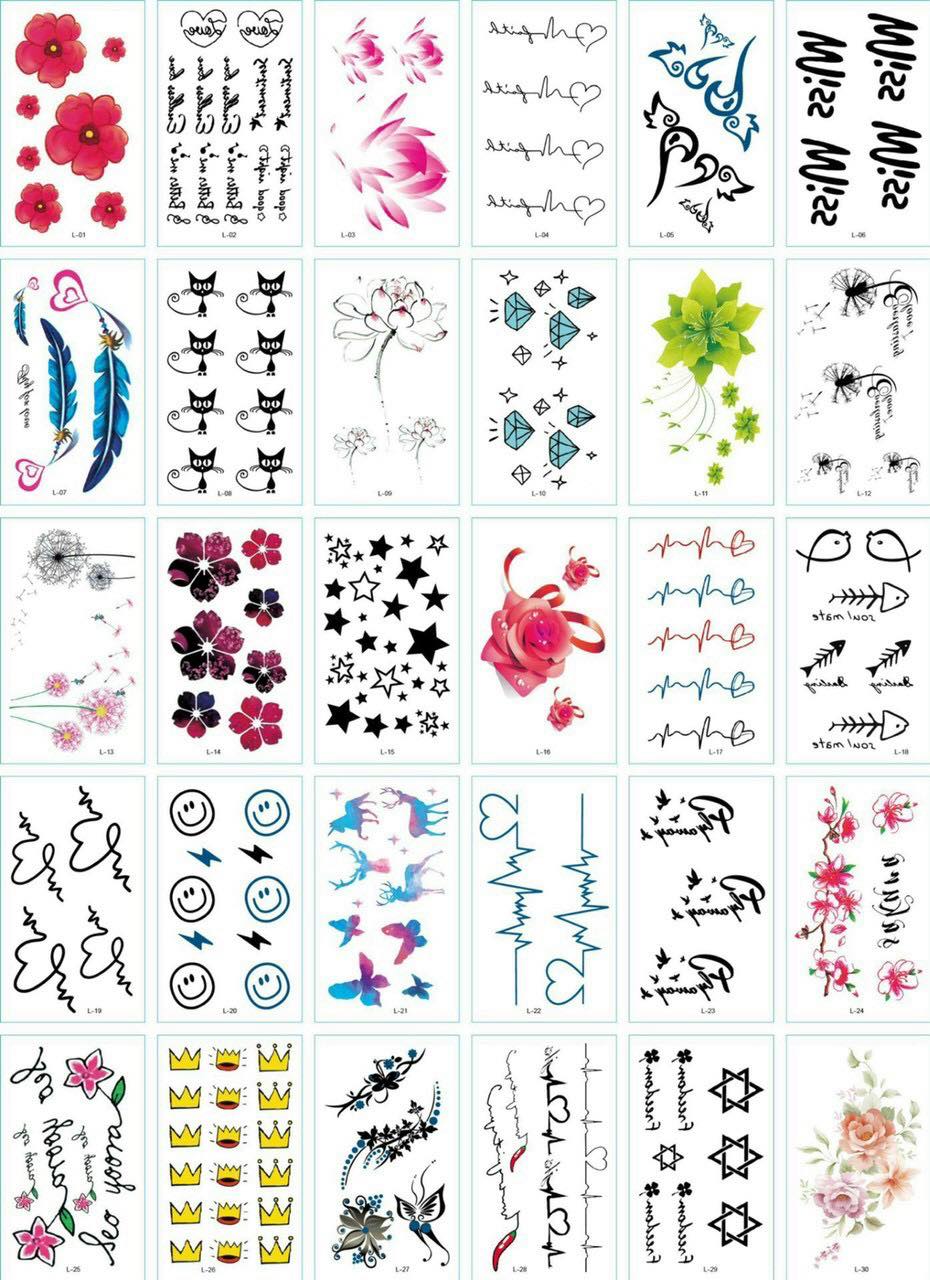 COMBO 30 TẤM HÌNH XĂM DÁN TATOO - CÓ 170-280 MIẾNG DÁN HÌNH XĂM ( thiên thần + ngôi sao + bọ cạp + nhịp tim + chữ + bướm + mèo nhỏ...) - GIAO HÌNH NGẪU NHIÊN - KHO HÀNG TIỆN ÍCH