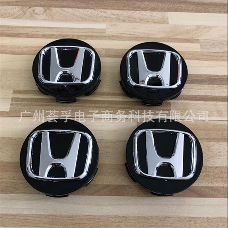 Ốp Chụp Mâm Bánh Xe Màu Đen Logo Hãng Ô Tô HONDA Đường Kính 69mm