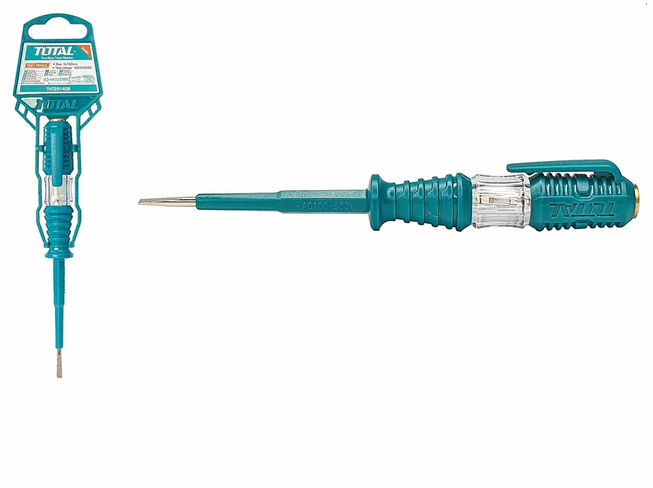Bút thử điện Total THT291408- 100-500V - 140mm