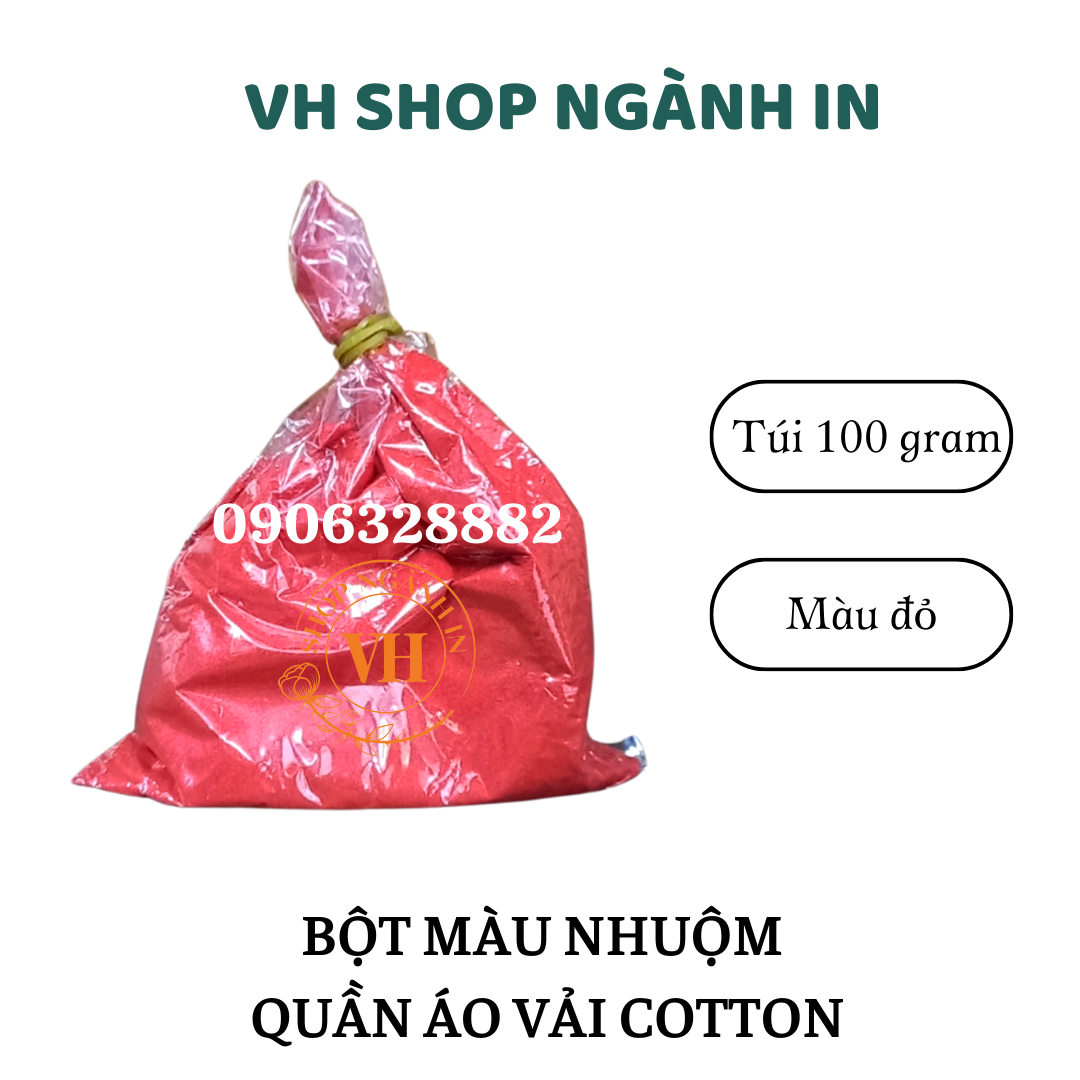 100 gram bột nhuộm áo thun 100% cotton