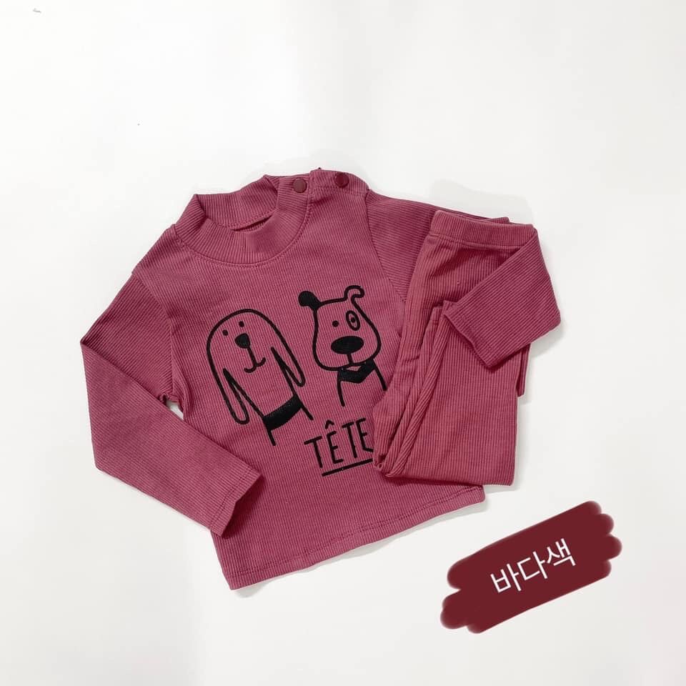 BỘ THUN GÂN CỔ 3P SIÊU XINH CHO BÉ