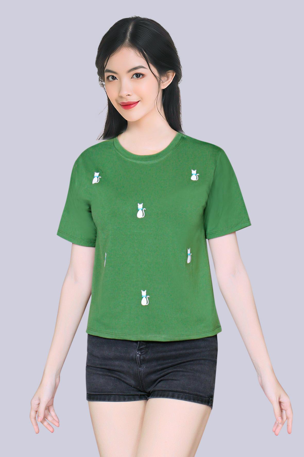 Áo Thun Nữ  Cổ Tròn Thời Trang Hàn Quốc- Sgr Ath02