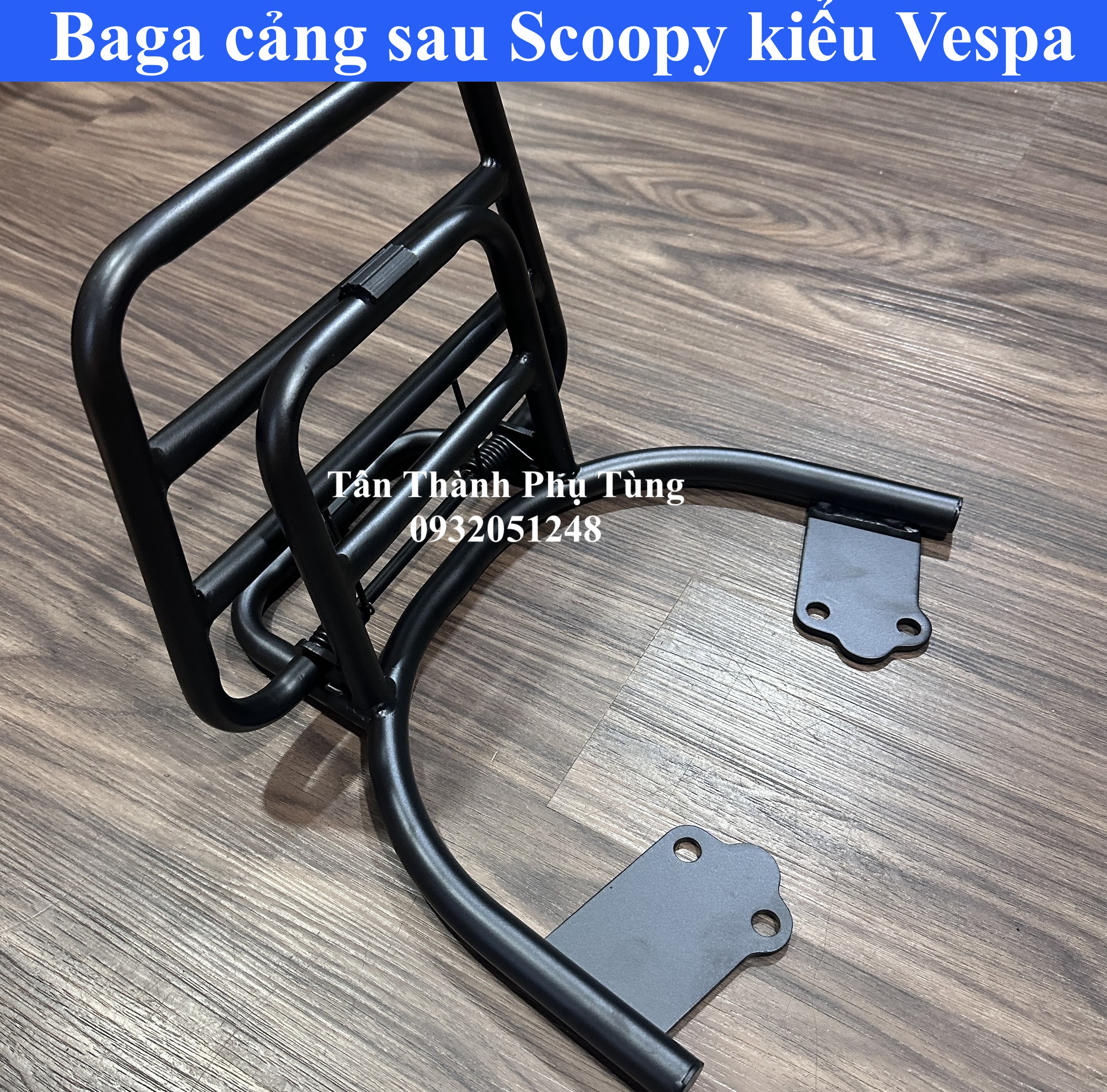 Baga cảng sau Scoopy kiểu Vespa có tựa