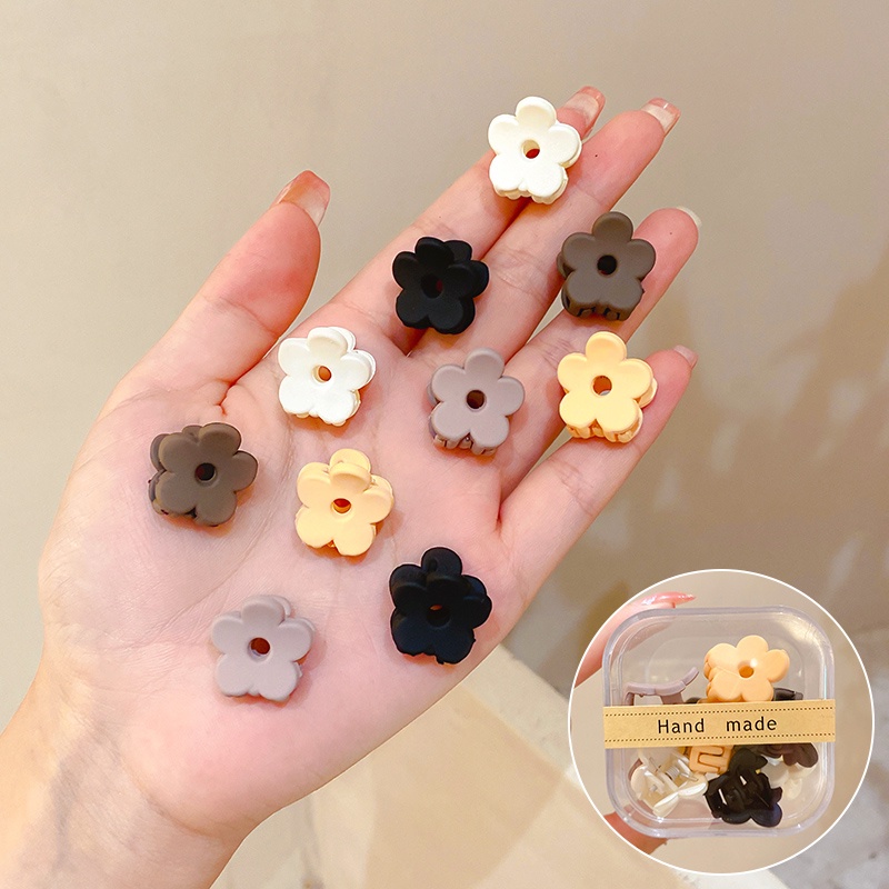 Kẹp Tóc Cà Phê Mini Màu Cà Phê Phong Cách Hàn Quốc Mới Cho Nữ