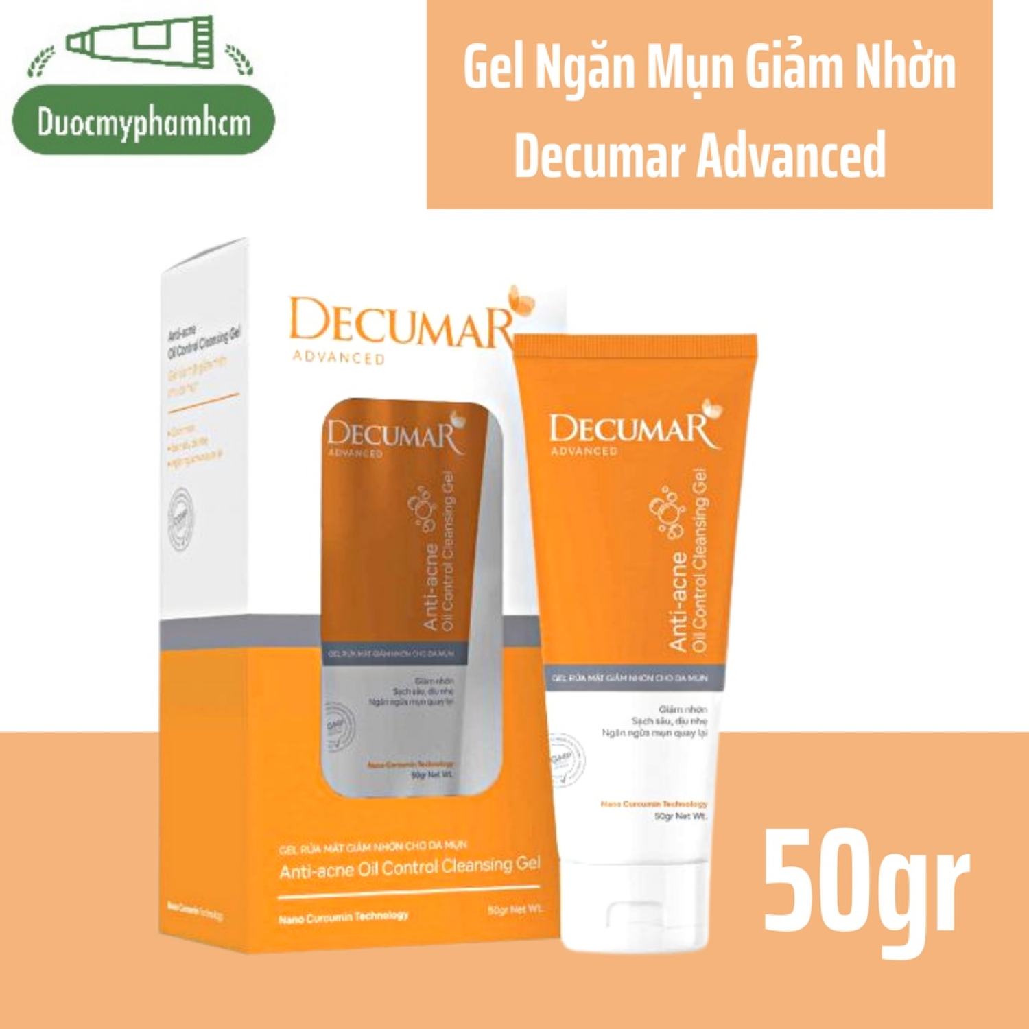 DECUMAR CLEANSING ɡel [Tuýp 50g / 100g] - ɡel rửa mặt Decumar Advanced Cleanser sạch nhờn, ngừa mụn