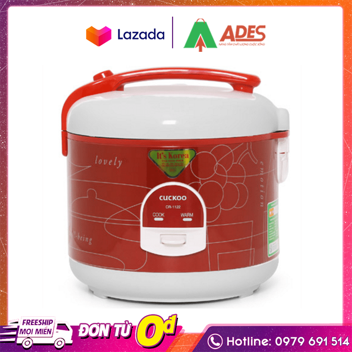 Nồi cơm điện cuckoo 2 lít cr-1122 4-6 người ăn - bh chính hãng 24 tháng