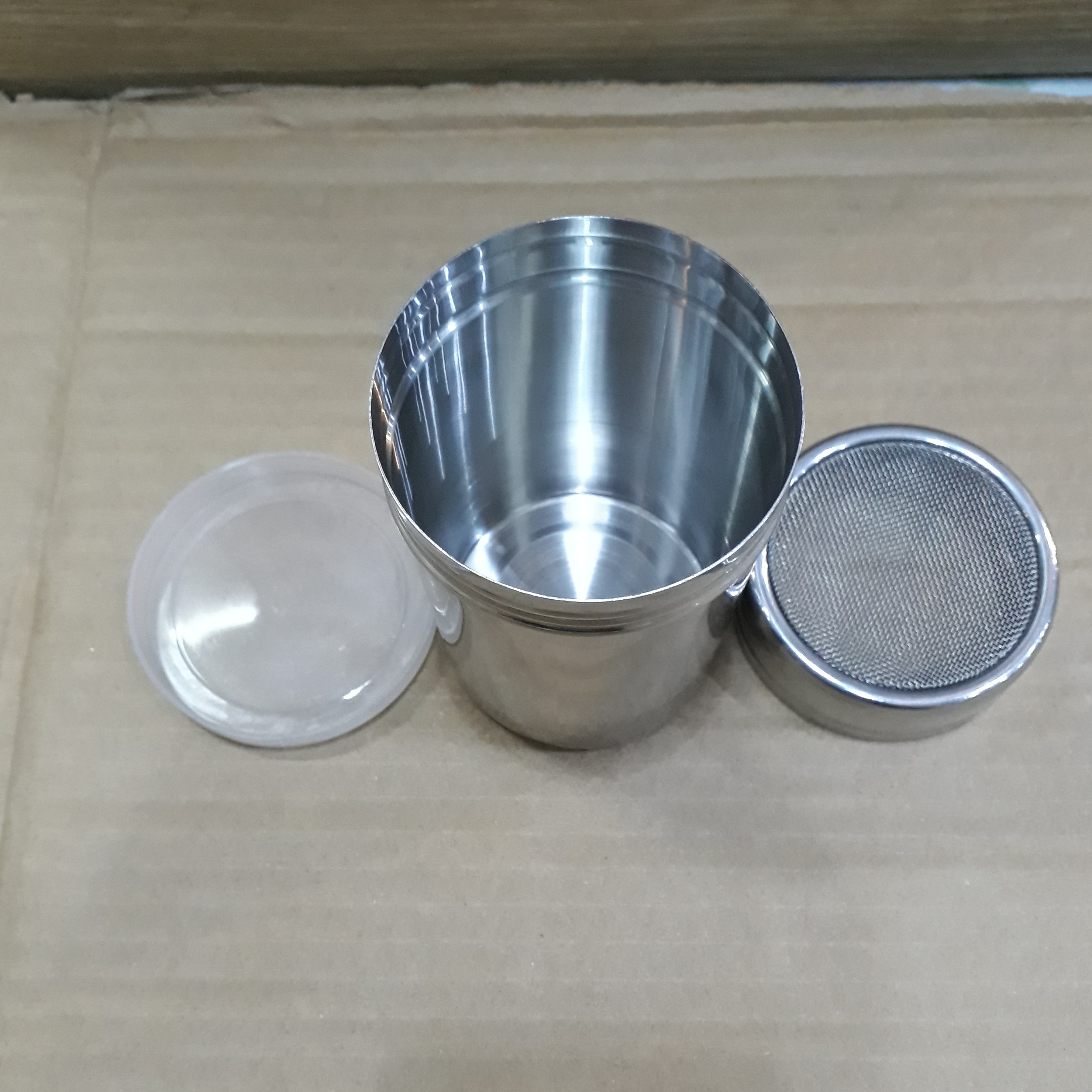 LỌ INOX RẮC BỘT CACAO MATCHA