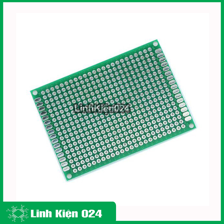 Combo 5 phíp đồng pcb đục lỗ 1 mặt 5x7 cm xanh tốt