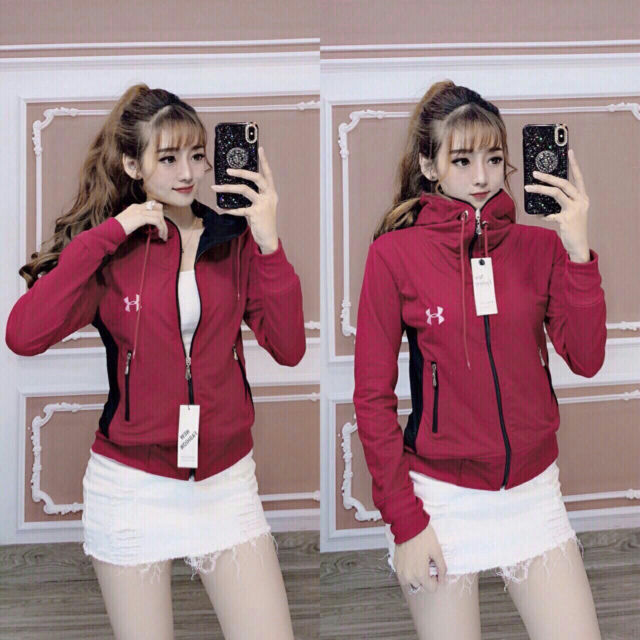 [HCM]ÁO KHOÁC CHỐNG NẮNG NỮ THÊU H - Áo khoác nữ - Áo khoác thun - Áo khoát nữ - Áo khoác cổ cao - Áo khoác dù - áo khoác nỉ nữ - áo khoát dù nữ - cá tính