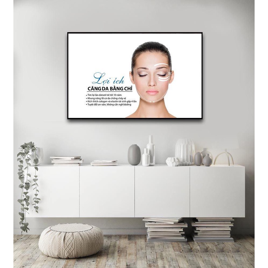 Tranh sang trọng và hiện đại cho spa- chăm sóc da -thẩm mỹ viện-tiêm filler, botox kích thước tranh 40.*60cm