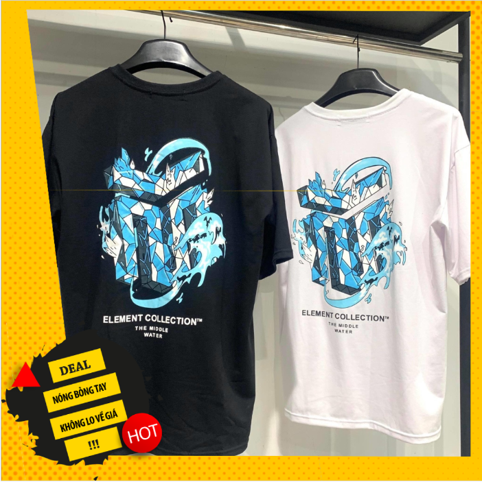 Áo thun tay lỡ form rộng The Middle Mệnh Thủy phong cách unisex cho cả nam nữ vải cotton 100% co giãn 4 chiều hình in to và cực bền có size to (big size) - Áo thun oversize nam nữ AL27
