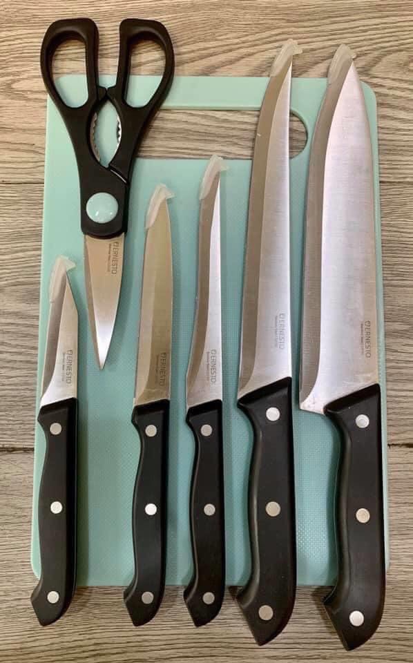 Set dao kéo thớt Ernesto set 7 món. Hàng nội địa đức