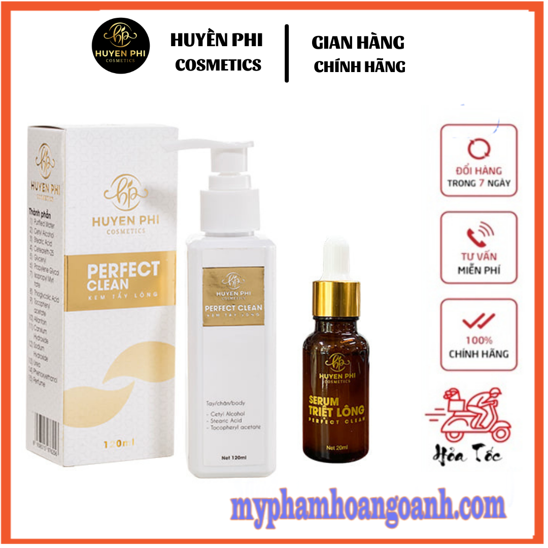 Kem Tẩy lông Perfect Clean Huyền Phi TẶNG serum triệt lông Vĩnh Viễn