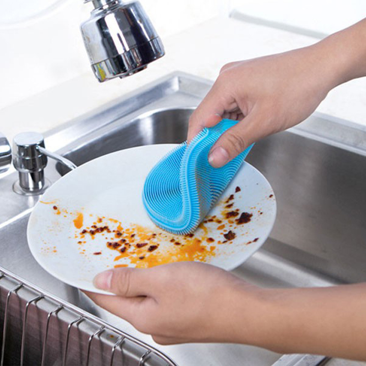 Miếng rửa chén, rửa bát đa năng chất liệu silicon siêu sạch