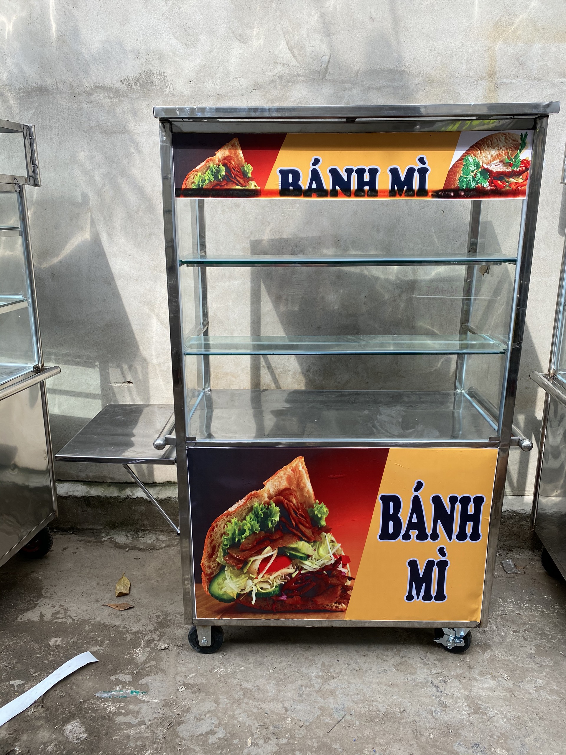 [HCM]XE BÁN BÁNH MÌ INOX CƠ KHÍ TÂN NGỌC CHÂU TNC 0937 272 899