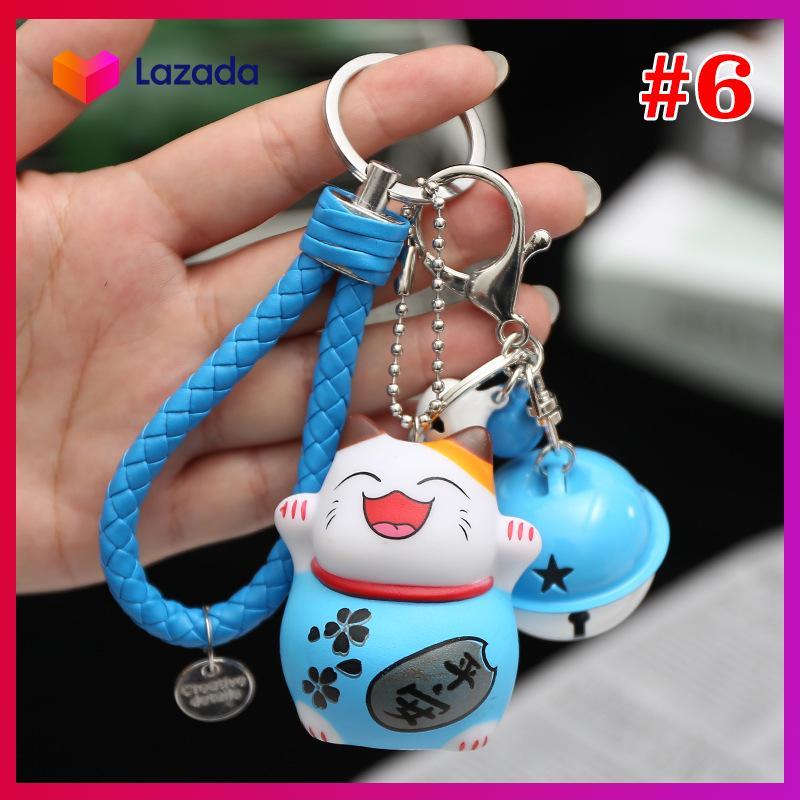 [HCM]Móc khóa treo balo Mèo thần tài Neko LUCKY đính Lục lạc - KAShop