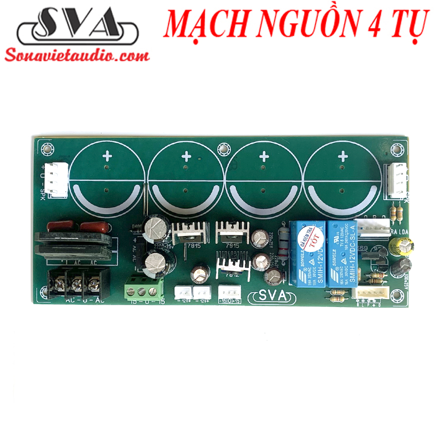 MẠCH NGUỒN 4 TỤ (2 KÊNH) - 1 MẠCH