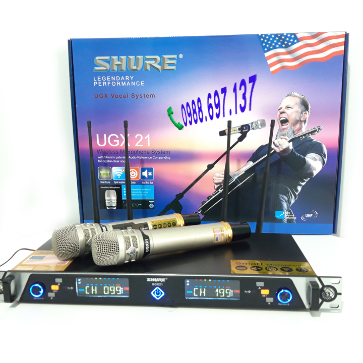 [chính hiệu] micro karaoke không dây SHURE UGX 21 - UGX21 tự ngắt mic