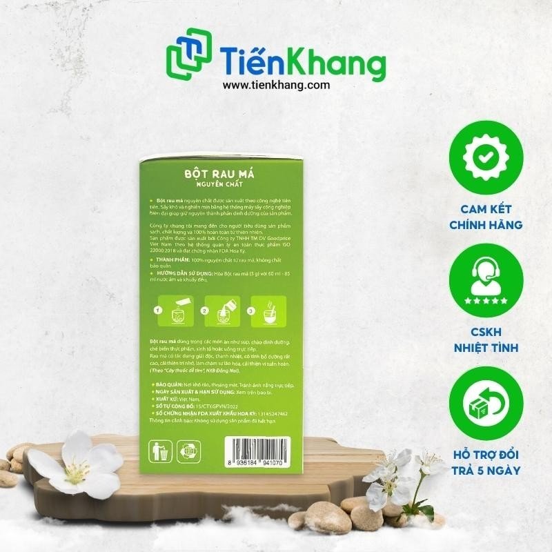 Bột Rau Má Nguyên Chất - Hộp (72gram/24 gói)