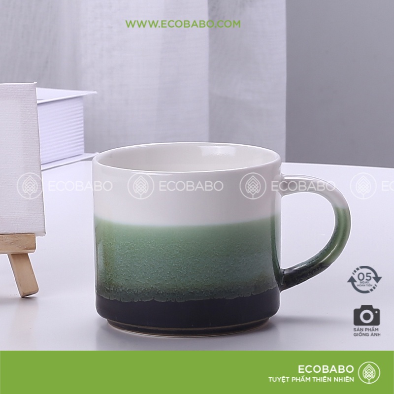 Cốc trà Cafe gốm sứ Ceramic thủ công Nhật Bản cao cấp - Ecobabo